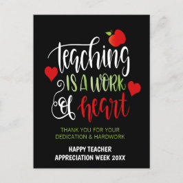 Leraar Waardering Week Party Decor DANK U Briefkaart