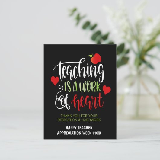 Leraar Waardering Week Party Decor DANK U Briefkaart (Staand voorkant)