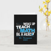 Leraar-waardering wiskunde - Leer, wees een helebo Kaart (Gele Bloem)