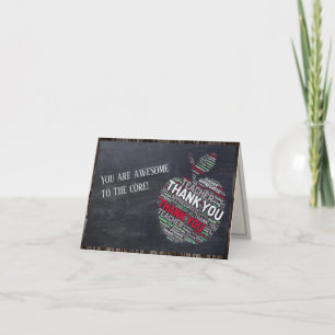 Leraar waardering Word Cloud Dank je kaart