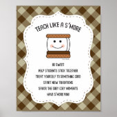 Leraar Wall Print Camping Classroom Theme S'mores (Voorkant)