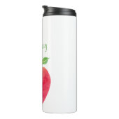 Leraar Waterverf Apple Gepersonaliseerd  Thermosbeker (Geroteerd rechts)