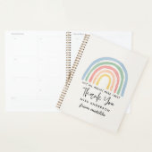 Leraar waterverf regenboog schattig modern planner (Display)