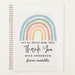 Leraar waterverf regenboog schattig modern planner<br><div class="desc">Leraar waterverf regenboog schattig modern cadeau van student gepersonaliseerd teken.</div>