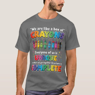 Leraar We zijn als een doos kleurpotloden Funny te T-shirt