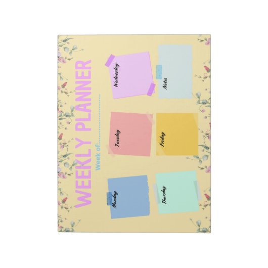 Leraar weekplanner terug naar school notitieblok (Linkerzijde)