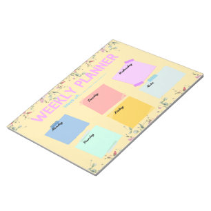 Leraar weekplanner terug naar school notitieblok