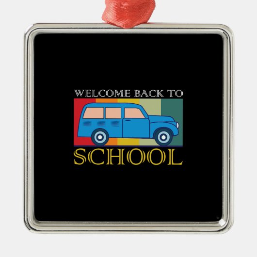 Leraar Welkom terug op school Metalen Ornament (Voorkant)