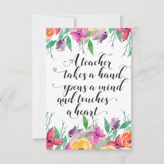 Leraar welkomstteken Teacher terug naar schoolcade (Voorkant)