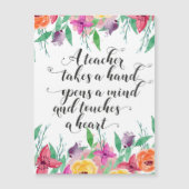 Leraar welkomstteken Teacher terug naar schoolcade (Voorkant)