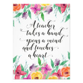 Leraar welkomstteken Teacher terug naar schoolcade Foto Afdruk (Voorkant)