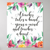Leraar welkomstteken Teacher terug naar schoolcade Poster (Voorkant)