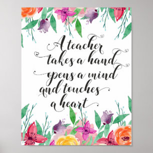 Leraar welkomstteken Teacher terug naar schoolcade Poster