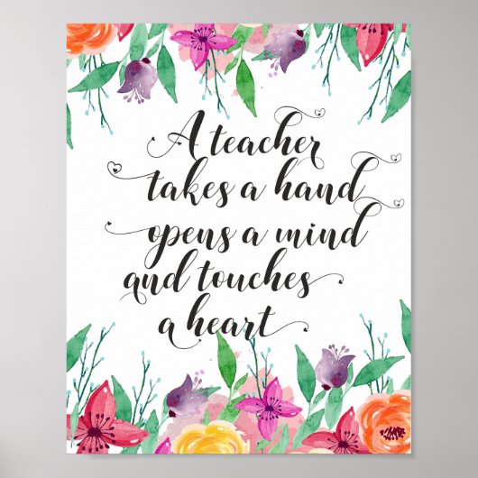 Leraar welkomstteken Teacher terug naar schoolcade Poster (Voorkant)