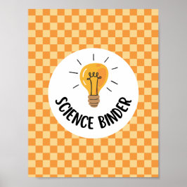 leraar wetenschap binder invoeging of klaslokaal p poster
