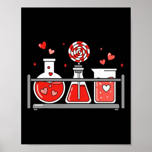 Leraar Wetenschap Valentijnsdag Lab Medisch Istant Poster (Voorkant)
