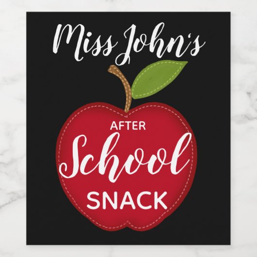 leraar wijn Na school snack Etiket (Enkel label)