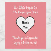 Leraar Wijnlabel cadeau Wijn Etiket (Enkel label)