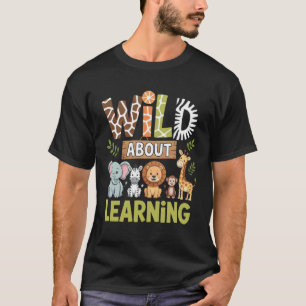Leraar Wild Over Leer Safari Dieren Klas T-shirt