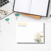 Leraar wilde bloemen aangepaste leraar waardering post-it® notes