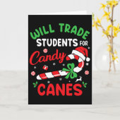 Leraar Wilt Studenten Ruilen Voor Kerststokken Kaart (Gele Bloem)