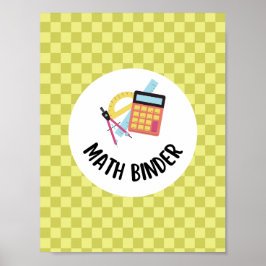 leraar wiskunde binder organisatie poster