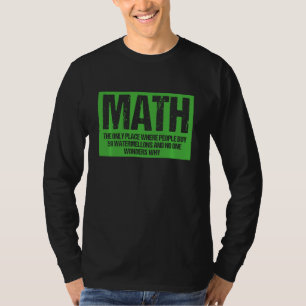 Leraar Wiskunde de enige plaats waar mensen water T-shirt