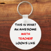 leraar wiskunde, geweldige sleutelhanger (Voorkant)