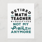 Leraar Wiskunde in ruste, niet meer mijn probleem Briefkaart (Voorkant)