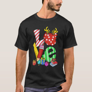 Leraar wiskunde kerst leraar leven bijpassende t-shirt