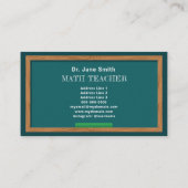 Leraar Wiskunde krijtbord & vergelijking Visitekaartje (Achterkant)