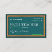 Leraar Wiskunde krijtbord & vergelijking Visitekaartje (Voorkant)