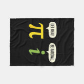 Leraar Wiskunde Pi Wees Echt Wees Rationeel Grappi Fleece Deken (Voorkant (Horizontaal))