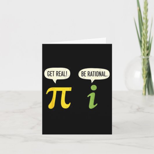 Leraar Wiskunde Pi Wees Echt Wees Rationeel Grappi Kaart (Voorkant)