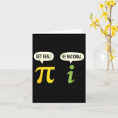 Leraar Wiskunde Pi Wees Echt Wees Rationeel Grappi Kaart (Gele Bloem)