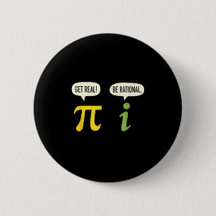 Leraar Wiskunde Pi Wees Echt Wees Rationeel Grappi Ronde Button 5,7 Cm