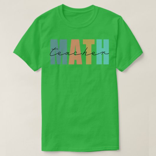 leraar wiskunde t-shirt (Design voorkant)