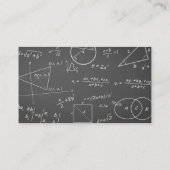 leraar wiskunde wiskunde visitekaartje (Achterkant)