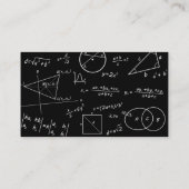 leraar wiskunde wiskunde visitekaartje (Achterkant)
