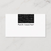 leraar wiskunde wiskunde visitekaartje (Voorkant)