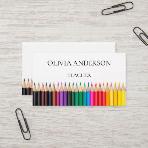 leraar Witte Visitekaartjes met Tutor