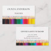 leraar | Witte Visitekaartjes met Tutor (Voorkant / Achterkant)