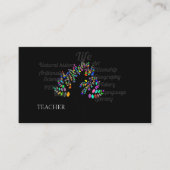 leraar | Witte Visitekaartjes met Tutor (Voorkant)