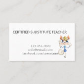 leraar | Witte Visitekaartjes met Tutor (Achterkant)