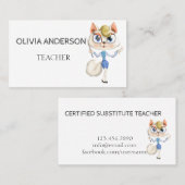 leraar | Witte Visitekaartjes met Tutor (Voorkant / Achterkant)