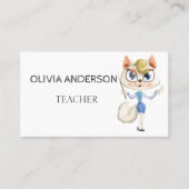 leraar | Witte Visitekaartjes met Tutor (Voorkant)