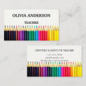 leraar | Witte Visitekaartjes met Tutor (Voorkant / Achterkant)