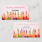 leraar | Witte Visitekaartjes met Tutor (Voorkant / Achterkant)