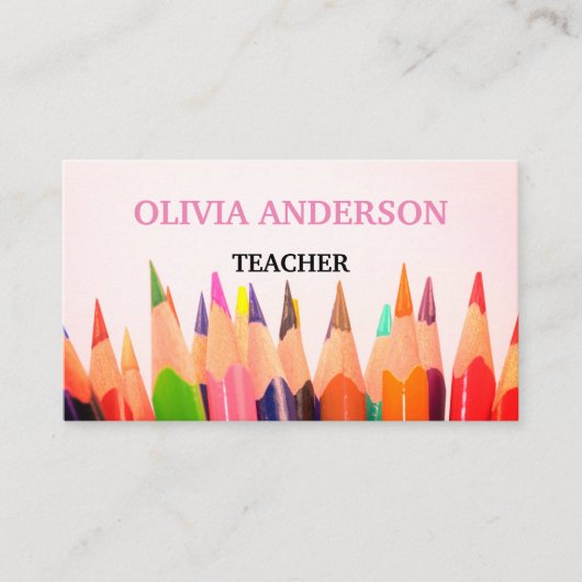 leraar | Witte Visitekaartjes met Tutor (Voorkant)