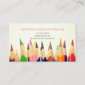 leraar | Witte Visitekaartjes met Tutor (Achterkant)